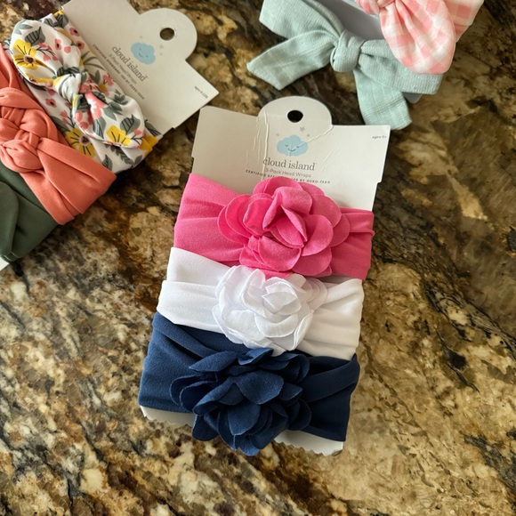 Carters and Cloud Island Baby Girl Headband Bows - Picture 5 of 6